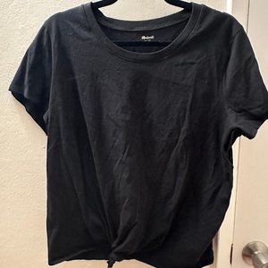 Black Madewell tshirt with front tie